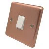 20 Amp Double Pole Switch : White Trim Classic Brushed Copper 20 Amp Switch