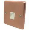 Classic Brushed Copper Telephone Extension Socket - 2
