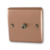 Classic Brushed Copper Satellite Socket (F Connector) - 1