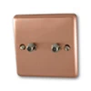 Classic Brushed Copper Satellite Socket (F Connector) - 2