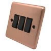 Classic Brushed Copper Light Switch - 3