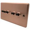 Classic Brushed Copper Toggle (Dolly) Switch - 3