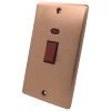 Classic Brushed Copper Cooker (45 Amp Double Pole) Switch - 1