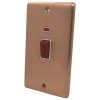 Classic Brushed Copper Cooker (45 Amp Double Pole) Switch - 2