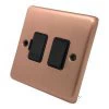Classic Brushed Copper Switched Fused Spur - 1