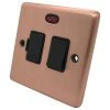 Classic Brushed Copper Switched Fused Spur - 1