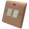 Classic Brushed Copper Switched Fused Spur - 2