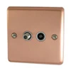 Classic Brushed Copper TV and SKY Socket - 2