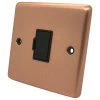 Classic Brushed Copper Unswitched Fused Spur - 1