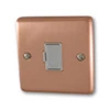 Classic Brushed Copper Unswitched Fused Spur - 2