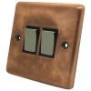 Classical Aged Burnished Copper Light Switch - 3