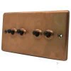 Classical Aged Burnished Copper Toggle (Dolly) Switch - 4