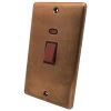 Classical Aged Burnished Copper Cooker (45 Amp Double Pole) Switch - 2