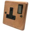 Classical Aged Burnished Copper Switched Plug Socket - 3