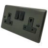 Classic Old Bronze Switched Plug Socket - 1