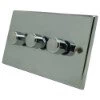 Classic Polished Chrome LED Dimmer and Push Light Switch Combination - 1