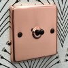 Classic Polished Copper Toggle (Dolly) Switch - 3