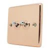 Classic Polished Copper Toggle (Dolly) Switch - 1