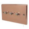 Classic Polished Copper Toggle (Dolly) Switch - 4