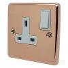 Classic Polished Copper Switched Plug Socket - 2