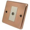 Retrofit Time Lag Switch - Illuminated : White Trim Classic Polished Copper Time Lag Staircase Switch