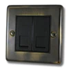Classical Aged Aged RJ45 Network Socket - 1