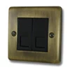 Classical Aged Antique Brass RJ45 Network Socket - 1