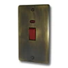 45 Amp Double Pole Switch with Neon - Double Plate