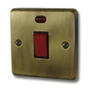 45 Amp Double Pole Switch with Neon - Single Plate