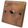 1 Gang Intermediate Dolly Switch - Black Toggle Classical Aged Burnished Copper Intermediate Toggle (Dolly) Switch