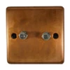 Classical Aged Burnished Copper Satellite Socket (F Connector) - 1