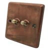 Classical Aged Burnished Copper Toggle (Dolly) Switch - 3