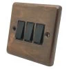 Classical Aged Burnished Copper Light Switch - 3