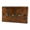 Classical Aged Burnished Copper Toggle (Dolly) Switch - 1