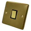 1 Gang 10 Amp 2 Way Light Switch - Brass Switch Classical Aged Old Gold Light Switch