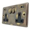 Classical Aged Aged Plug Socket with USB Charging - 1