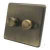 Classical Aged Antique Brass Push Light Switch - 1