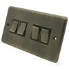 Classical Aged Antique Brass Light Switch - 3