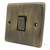 1 Gang 10 Amp 2 Way Light Switch Classical Aged Antique Brass Light Switch