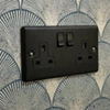 Classical Black Switched Plug Socket - 1