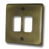 Classical Aged Grid Antique Brass Grid Plates - 1