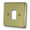 1 Gang Grid Plate Classical Grid Polished Brass Grid Plates