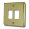 Classical Grid Polished Brass Grid Plates - 1