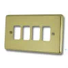 Classical Grid Polished Brass Grid Plates - 2