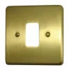 1 Gang Grid Plate Classical Grid Satin Brass Grid Plates