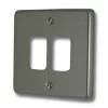 Classical Grid Satin Stainless Grid Plates - 1