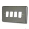 Classical Grid Satin Stainless Grid Plates - 2