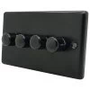 Classical Black Push Light Switch - 3