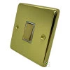 1 Gang Intermediate Light Switch : Black Trim Classical Polished Brass Intermediate Light Switch