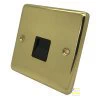1 Gang - Single master telephone point (only 1 master point required per line - use extension sockets for additional points) : Black Trim Classical Polished Brass Telephone Master Socket